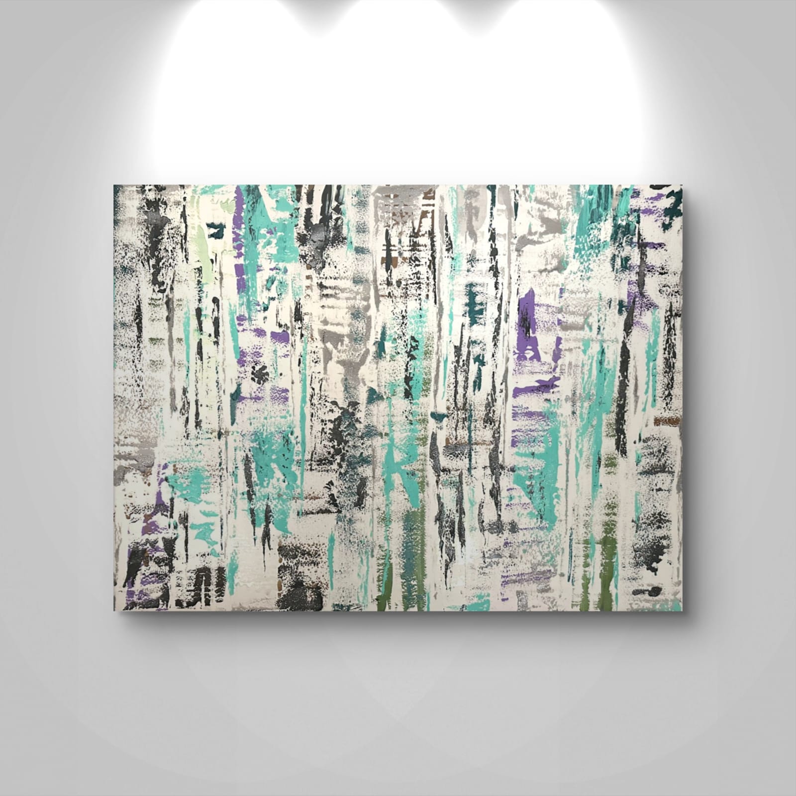 Textured acrylic painting Colour of York – 200x150cm – art by bodicco