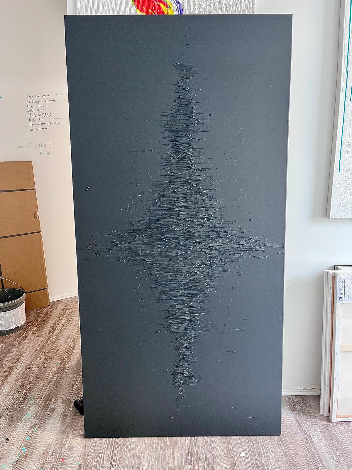 Textured acrylic painting Rise – 100x200cm – art by bodicco